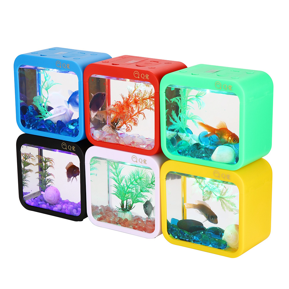 Aquarium Fish Jar - Scatola Betta creativa colorata con luce,