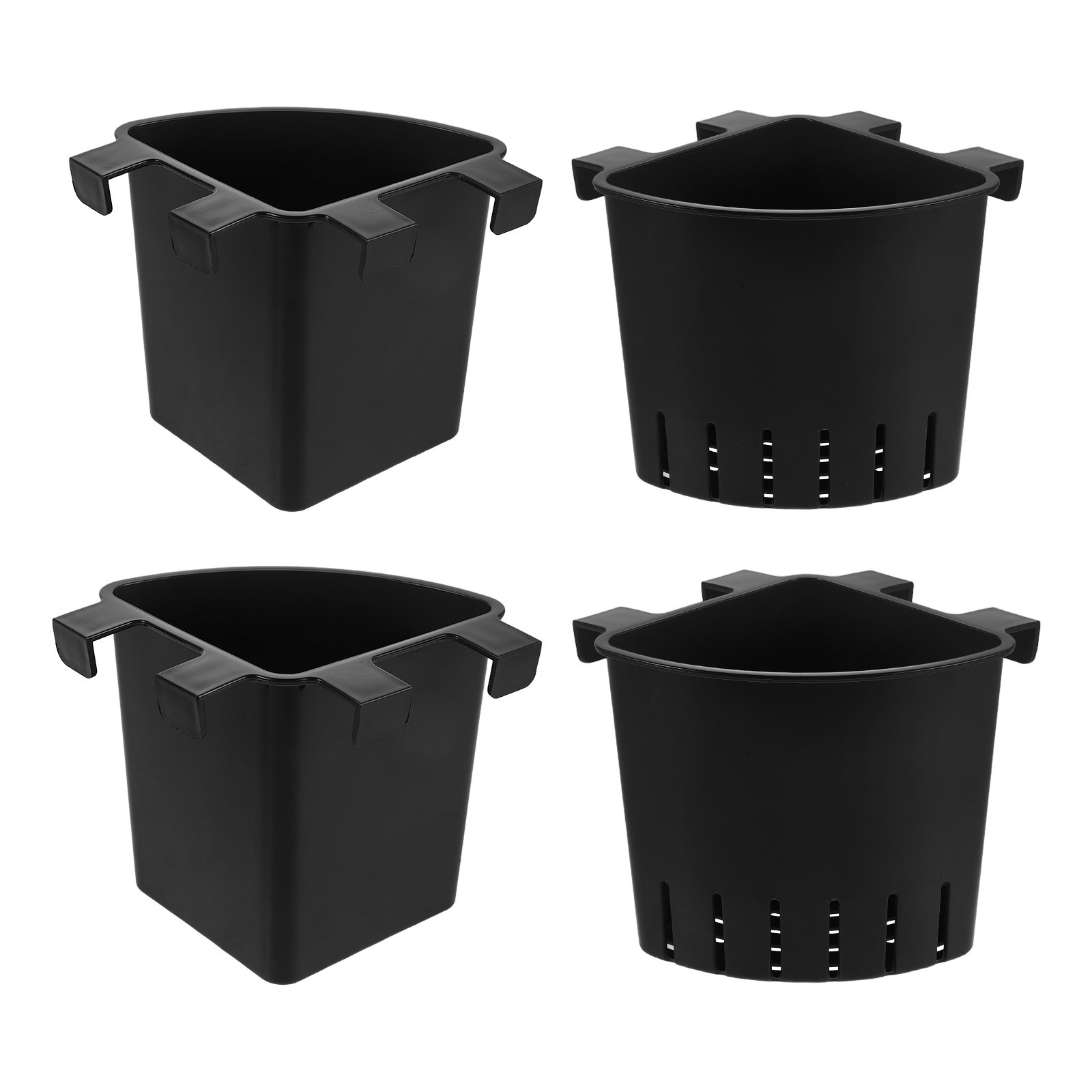 Aquarium Fish Black - 4 Pezzi Supporti per Piante Sospese