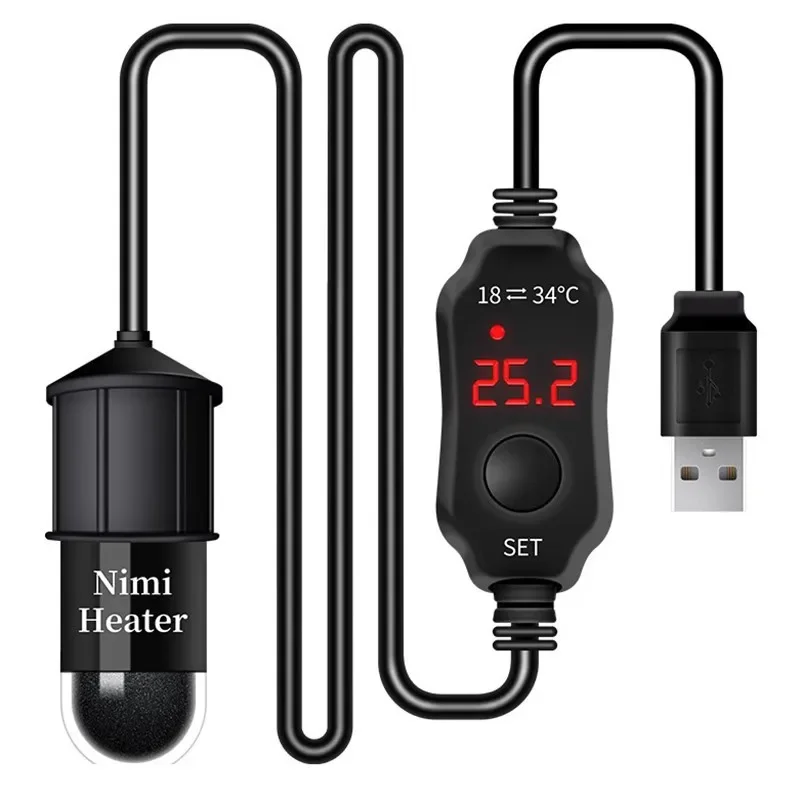 Aquarium Heater Submersible - Riscaldatore Universale Mini per Acquario, Termostato