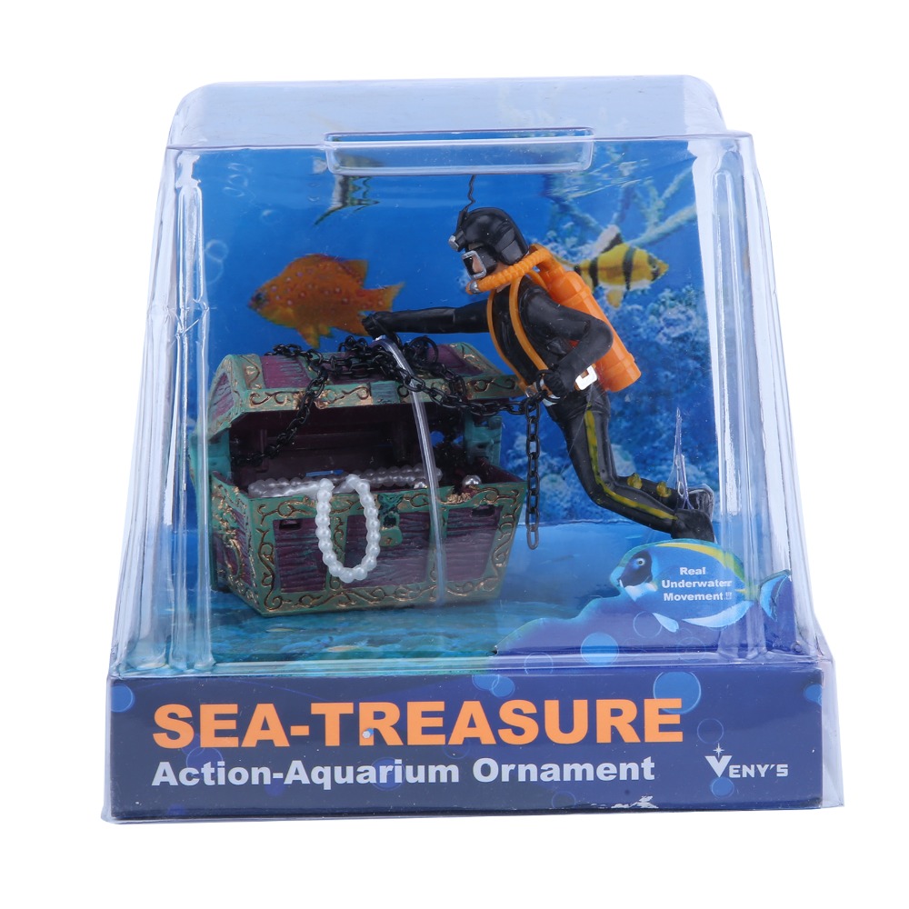 Aquarium Fish Black - Ornamento per Acquario in Resina, Decorazione