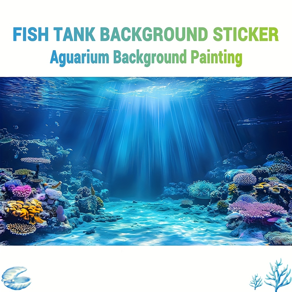 Aquarium Fish Background - Carta da Parati per Acquario, Adesivo