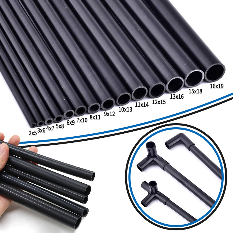 Aquarium Fish Black - 2 pezzi PVC nero tubo dell'acqua